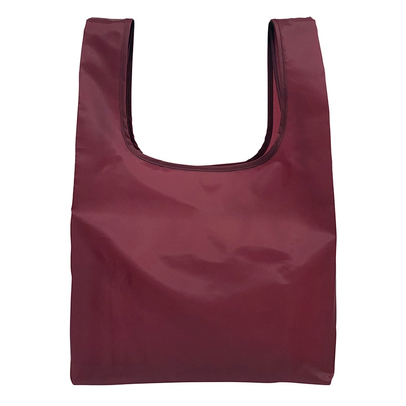 ラクスルクラフツ ECO コンパクトマイバッグ M バーガンディー 90320540 1個(ご注文単位100個)【直送品】