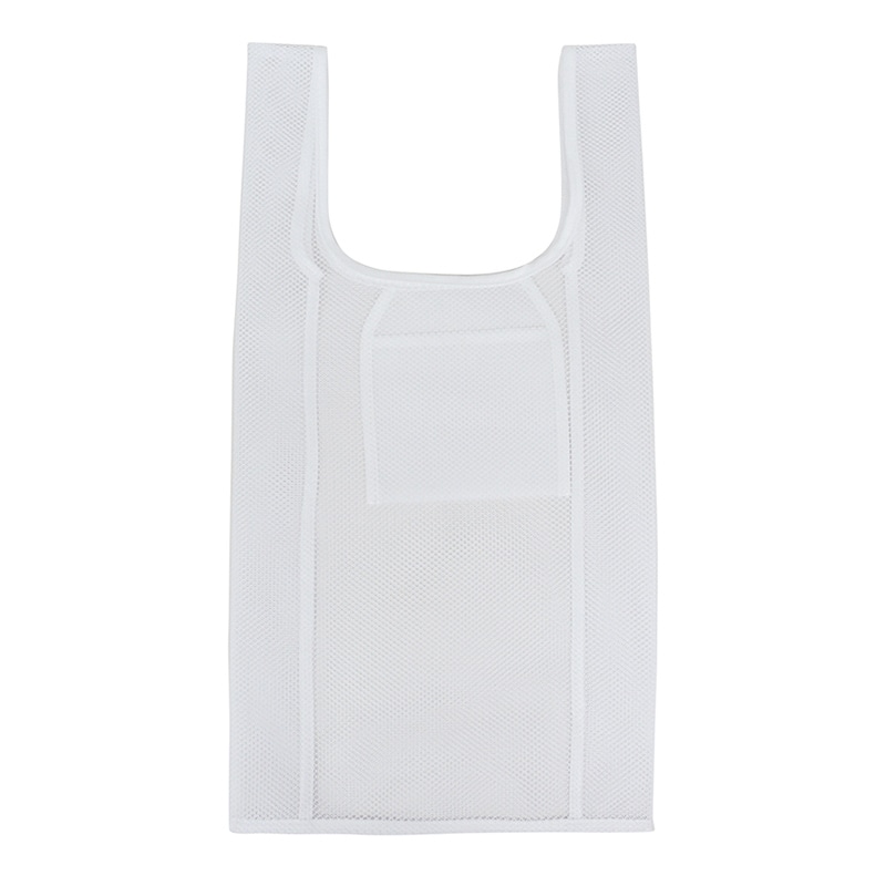 ラクスルクラフツ メッシュマイバッグ S ホワイト×ホワイト 90319001 1枚(ご注文単位100枚)【直送品】