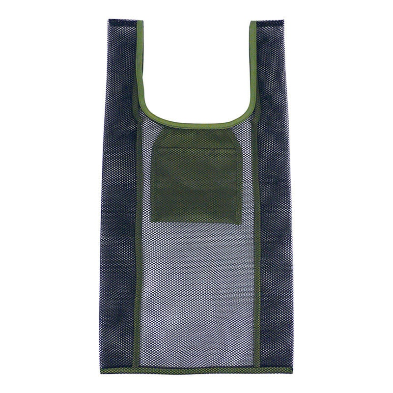 ラクスルクラフツ メッシュマイバッグ S ブラック×フォレストカーキ 90319487 1枚（ご注文単位100枚）【直送品】