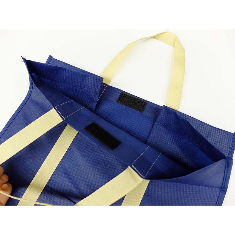 ラクスルクラフツ 不織布バッグ ソフトバッグ ワイド M ネイビー 90388120 10枚/袋（ご注文単位10袋）【直送品】