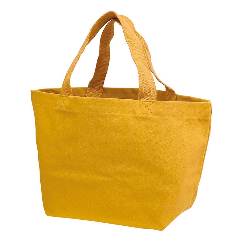 ラクスルクラフツ 厚手コットンバッグ トートS ワイド キャメル 90308074 5枚/袋（ご注文単位20袋）【直送品】