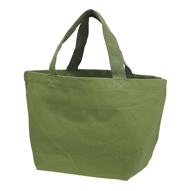 ラクスルクラフツ 厚手コットンバッグ トートS ワイド オリーブ 90308088 5枚/袋（ご注文単位20袋）【直送品】