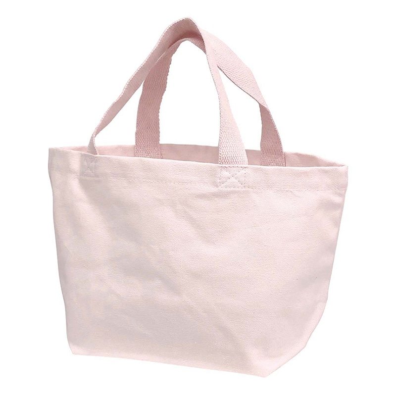 ラクスルクラフツ 厚手コットンバッグ トートS ワイド シュガーピンク 90308053 5枚/袋（ご注文単位20袋）【直送品】