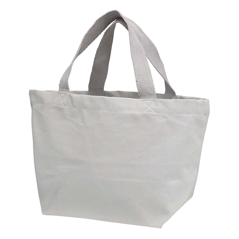 ラクスルクラフツ 厚手コットンバッグ トートS ワイド グレー 90308016 5枚/袋（ご注文単位20袋）【直送品】