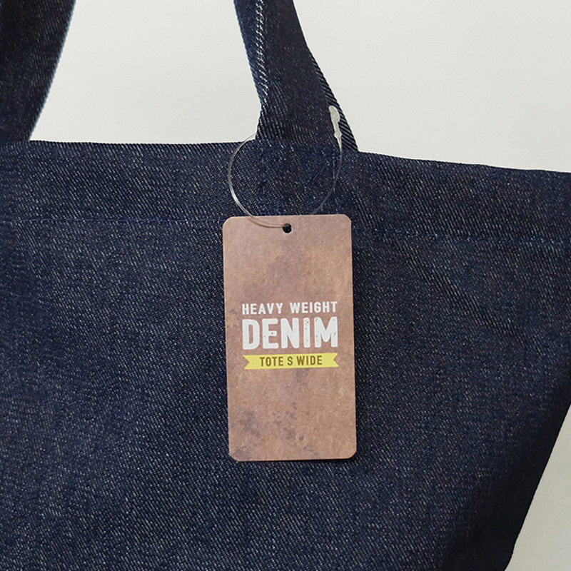 ラクスルクラフツ デニムバッグ トートS ワイド D.ブルーデニム 90308029 5枚/袋（ご注文単位20袋）【直送品】