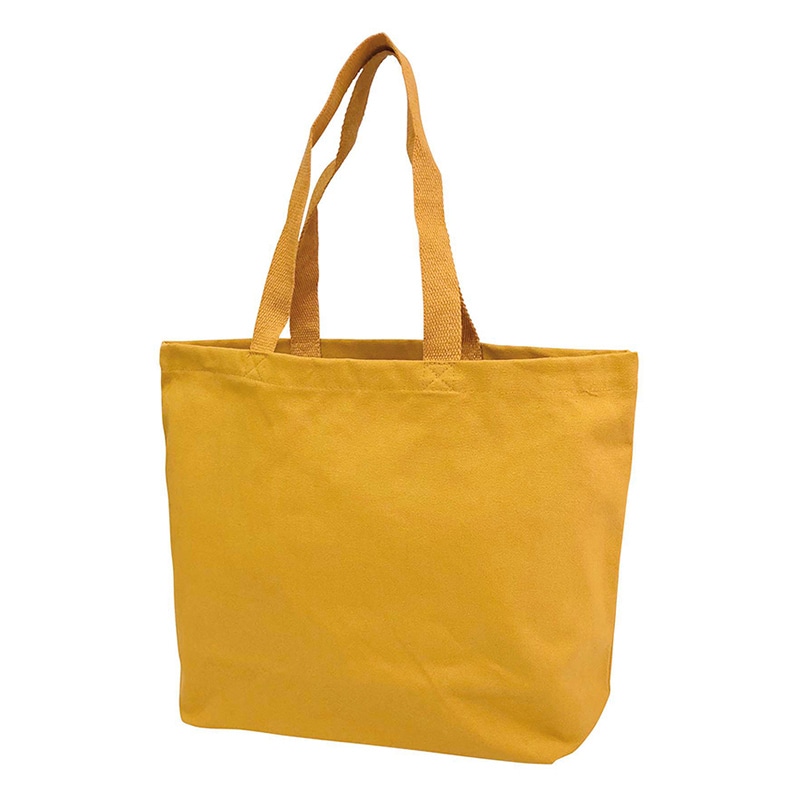 ラクスルクラフツ 厚手コットンバッグ トートM ワイド キャメル 90309074 5枚/袋（ご注文単位20袋）【直送品】