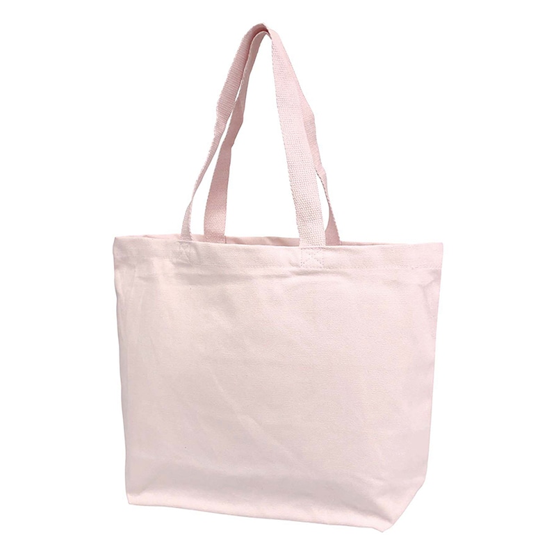 ラクスルクラフツ 厚手コットンバッグ トートM ワイド シュガーピンク 90309053 5枚/袋（ご注文単位20袋）【直送品】