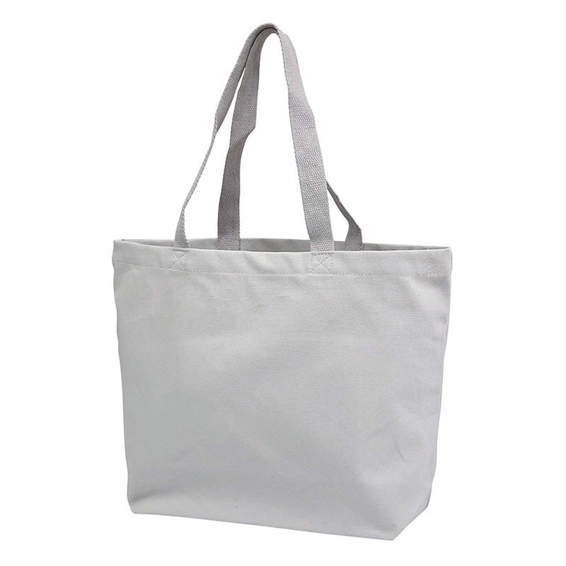 ラクスルクラフツ 厚手コットンバッグ トートM ワイド グレー 90309016 5枚/袋（ご注文単位20袋）【直送品】