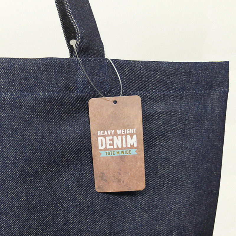 ラクスルクラフツ デニムバッグ トートM ワイド D.ブルーデニム 90309029 5枚/袋(ご注文単位20袋)【直送品】