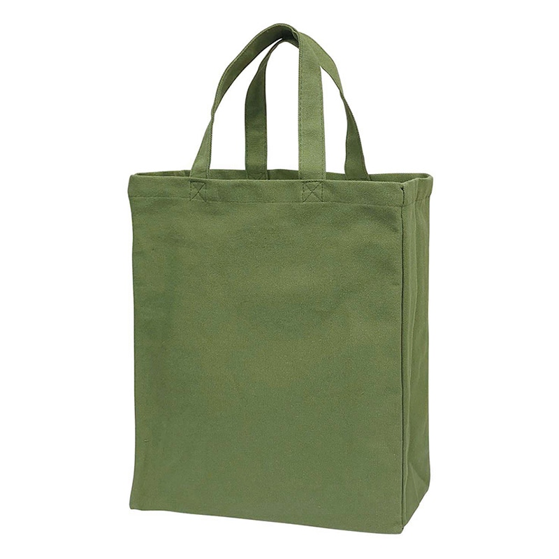 ラクスルクラフツ 厚手コットンバッグ A4マチ付 オリーブ 90305088 5枚/袋（ご注文単位20袋）【直送品】