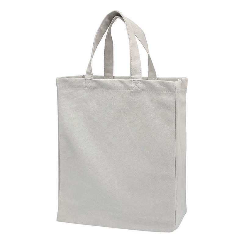 ラクスルクラフツ 厚手コットンバッグ A4マチ付 グレー 90305016 5枚/袋（ご注文単位20袋）【直送品】