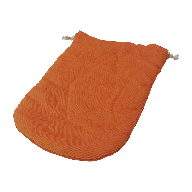 湯たんぽ袋コールテン オレンジ 1個(ご注文単位100個)【直送品】