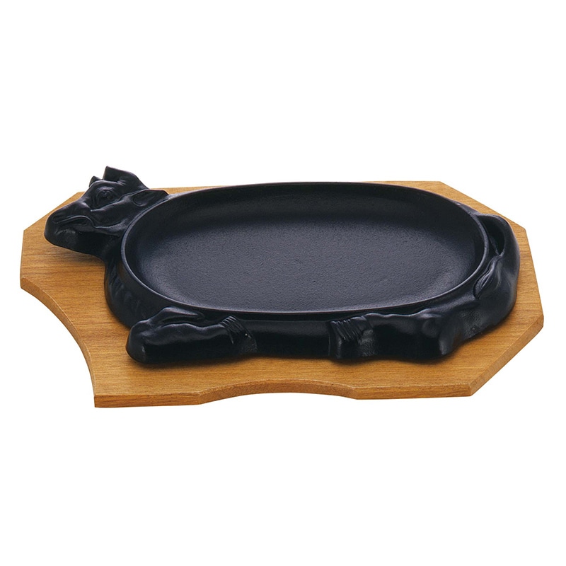 IK 鉄 ステーキ皿 牛 1個(ご注文単位1個)【直送品】