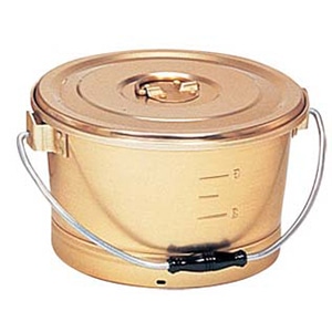 しゅう酸アルマイト　丸型一重　食缶　8L　212G   1個（ご注文単位1個）【直送品】