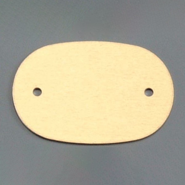 アルマイト　ネームプレート小判型（10枚入） 378-B　イエロー  1個（ご注文単位1個）【直送品】