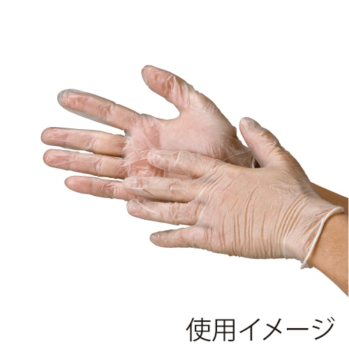 川西工業 調理に使えるビニール極薄手袋 2025 クリア 粉なし M 100枚/箱
