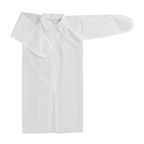 川西工業 不織布使いきり白衣 L 50枚 7028 シロ 1箱(ご注文単位50箱)【直送品】