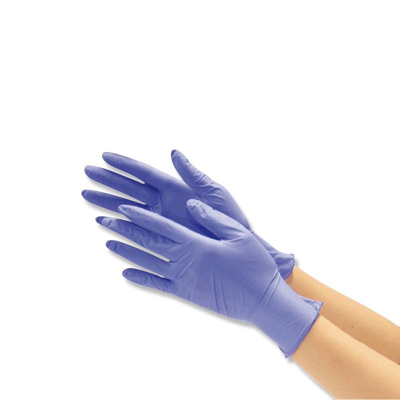川西工業 ニトリルグローブ 使い切り手袋 粉無 #2060 L ブルー 250枚/箱
