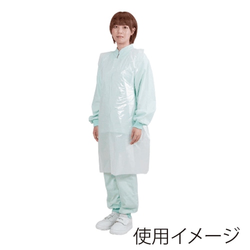 川西工業 袖付エプロン ガードファイン アルファ フリーサイズ 80枚 4448 ホワイト 1箱(ご注文単位16箱)【直送品】