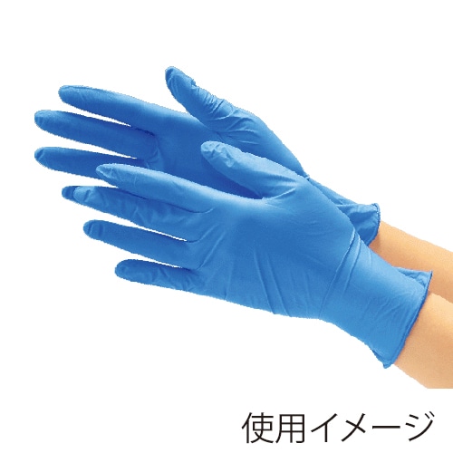 川西工業 ニトリルグローブ フェリーチェ スマート Mサイズ 粉無 100枚 2067 ブルー 100枚/箱(ご注文単位30箱)【直送品】