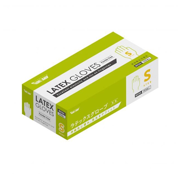 川西工業 ラテックスグローブ 2134 ナチュラル 粉無 S 100枚/箱