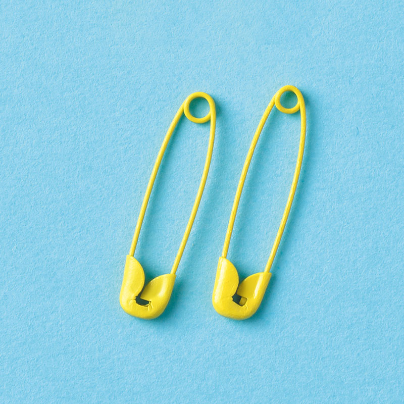 タカギ繊維 カラー安全ピン イエロー 12本入 BT-105 1袋（ご注文単位1袋）【直送品】