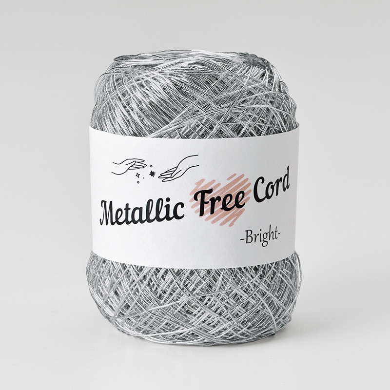 タカギ繊維 メタリックフリーコード ブライト シルバー 700 1個（ご注文単位1個）【直送品】