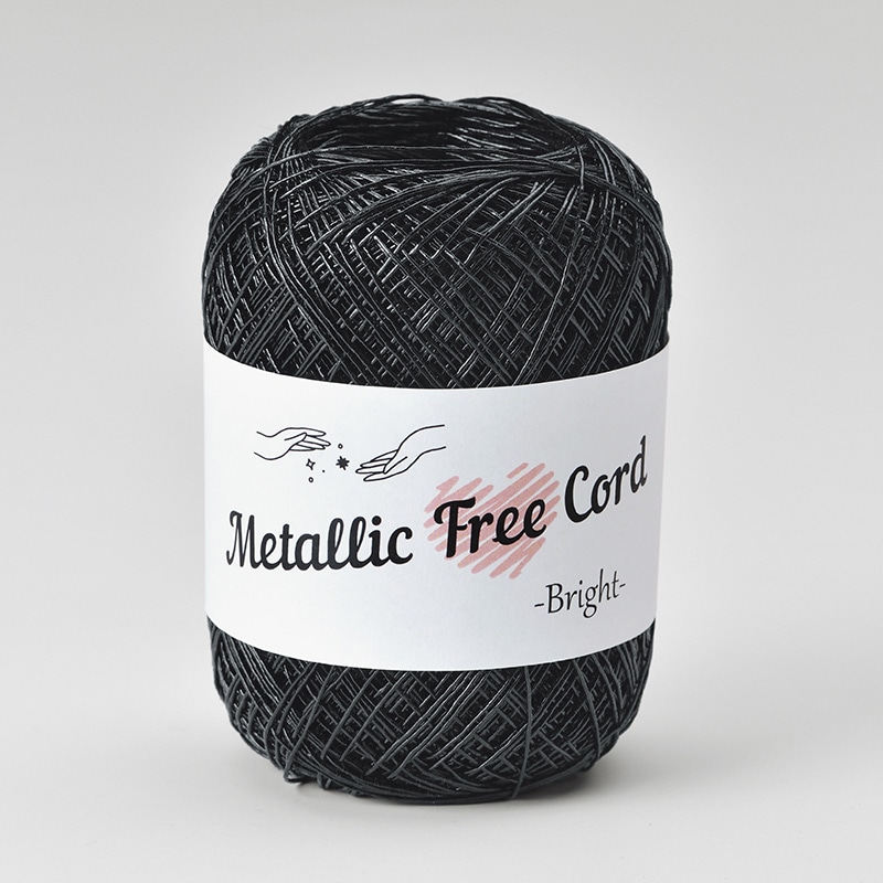 タカギ繊維 メタリックフリーコード ブライト ブラック 703 1個（ご注文単位1個）【直送品】