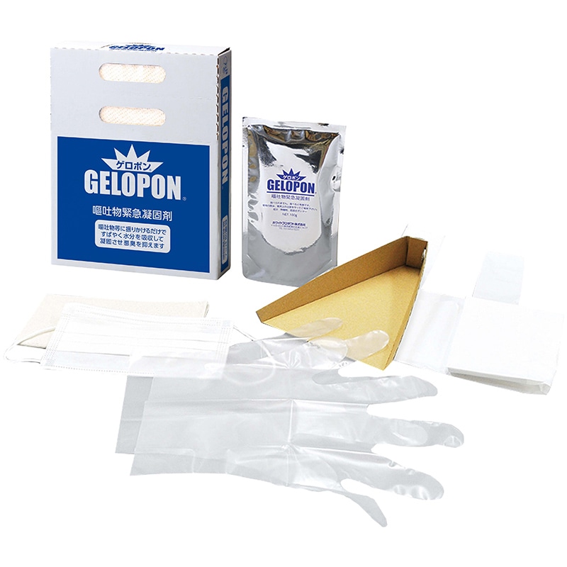 ホワイトプロダクト 嘔吐物緊急凝固剤セット ゲロポン 175-W 1個(ご注文単位1個)【直送品】