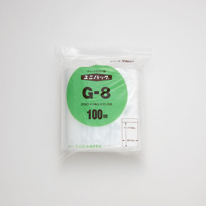 生産日本社 セイニチ チャック付きポリ袋 ユニパック G-8 100枚