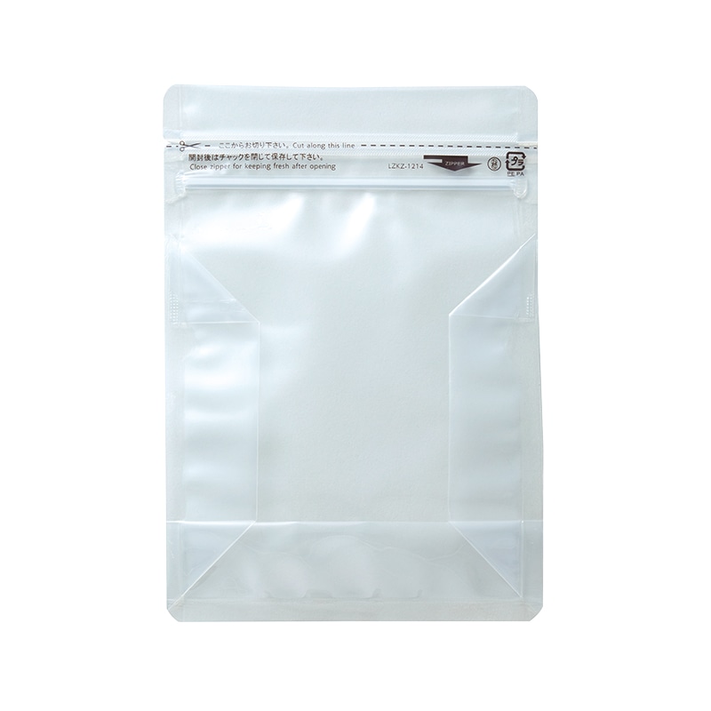 生産日本社 チャック付ポリ袋 ラミジップ スタンドパック フラットボトム ナイロンタイプ LZKZ-1214 50枚/袋(ご注文単位20袋)【直送品】
