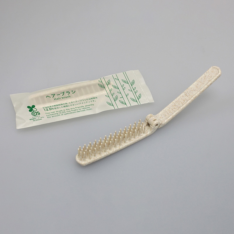 ダイト ハスク　二つ折りヘアーブラシ H12　個包装 17388 250本/束（ご注文単位4束）【直送品】