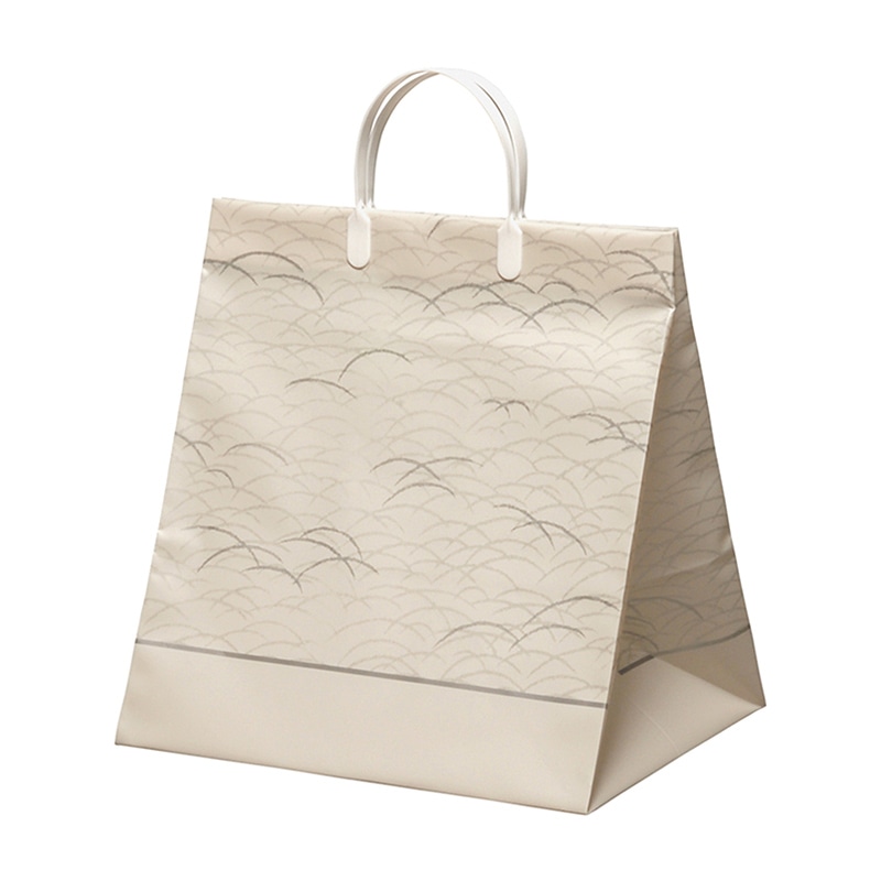 日生化学 手提げポリ袋　パールバッグ 小 草柄 10枚/袋（ご注文単位15袋）【直送品】