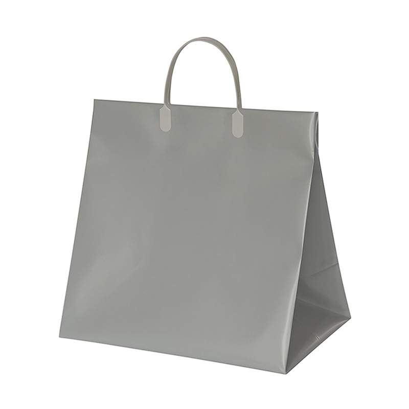 日生化学 手提げポリ袋　パールバッグ　プレーン 小 グレー 10枚/束（ご注文単位15束）【直送品】