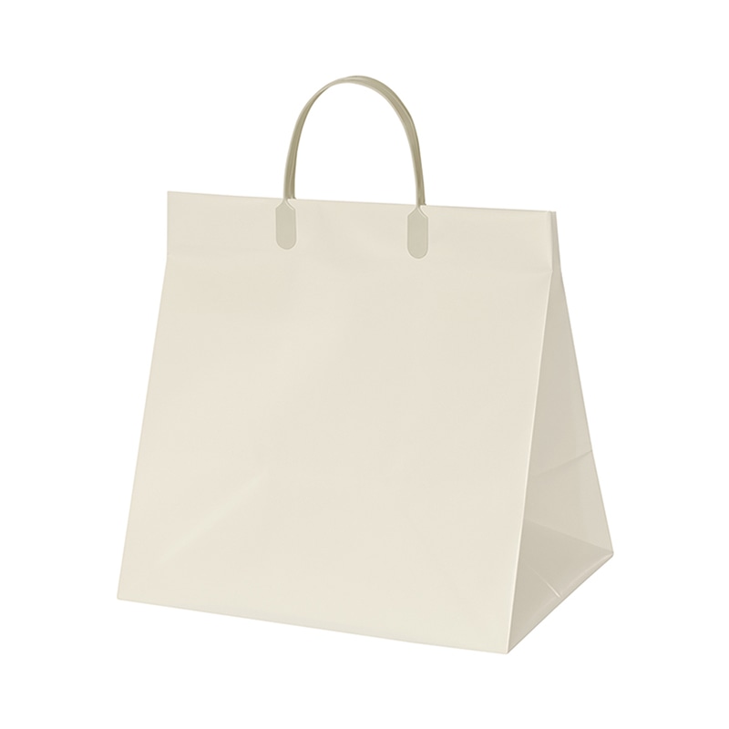 日生化学 手提げポリ袋　パールバッグ　プレーン 特小 ベージュ 10枚/束（ご注文単位20束）【直送品】