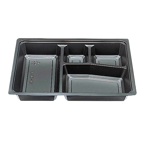 エフピコチューパ 仕出し弁当容器　紙ボックス　中仕切 80-60 A　黒 50枚/袋（ご注文単位6袋）【直送品】