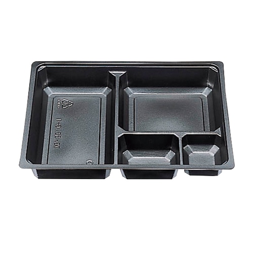 >エフピコチューパ 仕出し弁当容器 紙ボックス中仕切 70-55 C-1 黒 50枚/袋