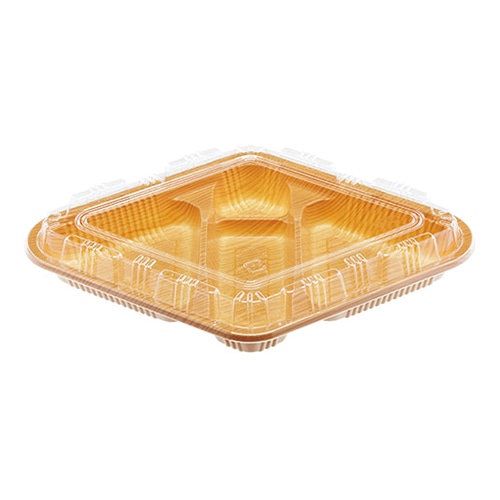 エフピコチューパ おにぎり容器　M-2　本体・蓋セット  木目 100枚/袋（ご注文単位8袋）【直送品】