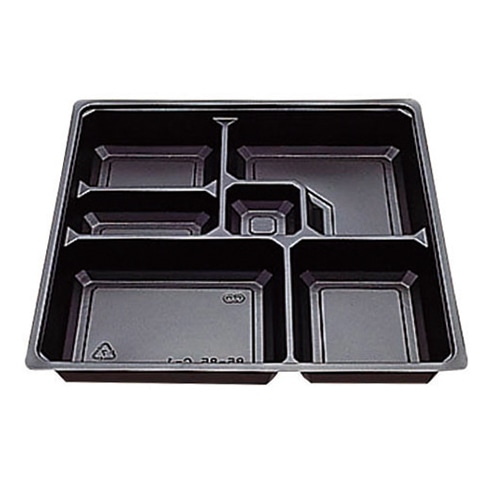 エフピコチューパ 仕出し容器 紙ボックス 料亭 中仕切 85-85 C-1 黒 20枚/袋(ご注文単位8袋)【直送品】