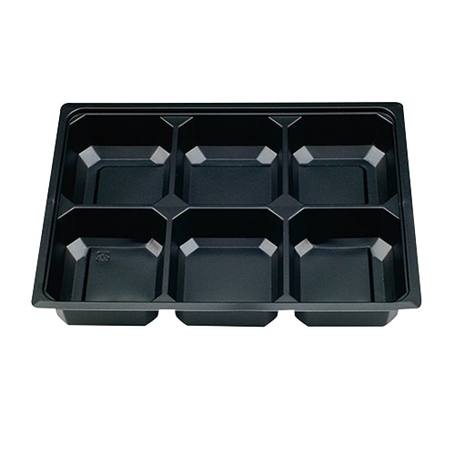 エフピコチューパ 仕出し弁当容器 紙ボックス中仕切 70-55 B-1 黒 50枚/袋