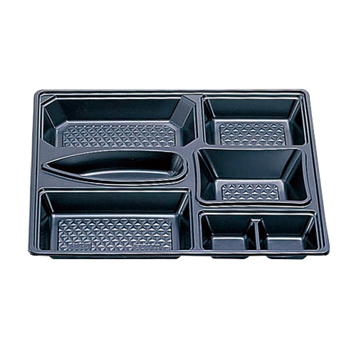 エフピコチューパ 仕出し容器　W・料亭中仕切　73-B  黒 20枚/袋（ご注文単位8袋）【直送品】