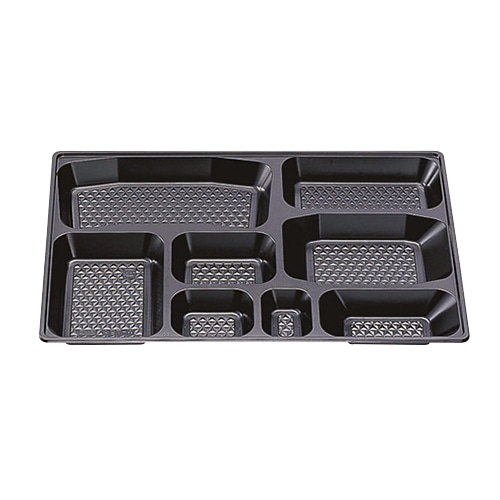 エフピコチューパ 仕出し容器　W・料亭中仕切　79-A  黒 20枚/袋（ご注文単位4袋）【直送品】