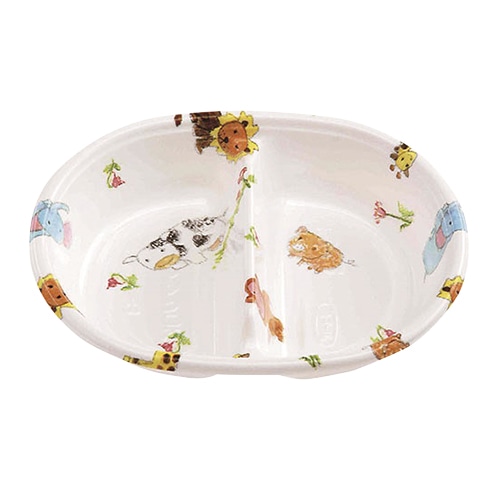 エフピコチューパ 弁当容器　ミニ-2-B　本体  どうぶつ 50枚/袋（ご注文単位16袋）【直送品】