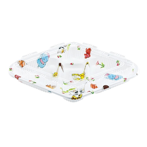 エフピコチューパ おにぎり容器　M-2　本体・蓋セット  どうぶつ 100枚/袋（ご注文単位8袋）【直送品】