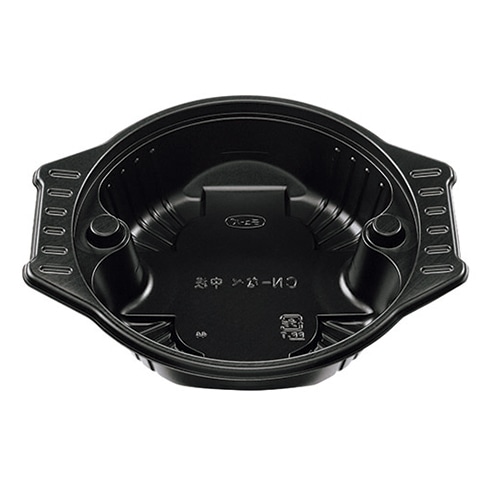 エフピコチューパ 鍋容器　CN-なべ　本体 中浅 黒 50枚/袋（ご注文単位12袋）【直送品】