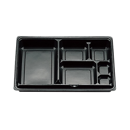 エフピコチューパ 仕出し弁当容器 紙ボックス 中仕切 KE8055C 黒 共通 50枚/袋(ご注文単位6袋)【直送品】