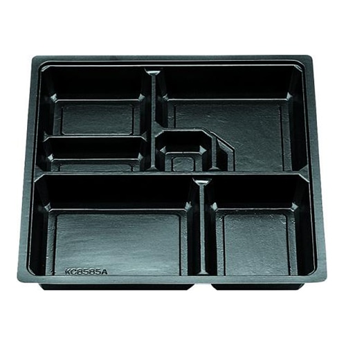 エフピコチューパ 仕出し容器　紙ボックス　料亭　中仕切 KC8585A 黒 20枚/袋（ご注文単位6袋）【直送品】