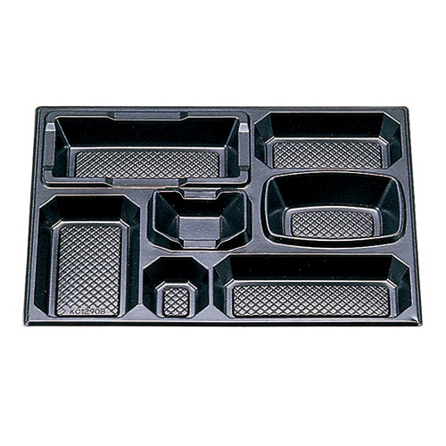 エフピコチューパ 仕出し容器　紙ボックス　料亭　中仕切 KC・KH1290B 黒 20枚/袋（ご注文単位3袋）【直送品】