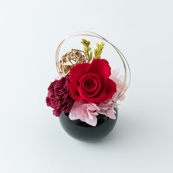 アプラス プリザーブドフラワー　てまり 赤 F-3405 1個（ご注文単位1個）【直送品】