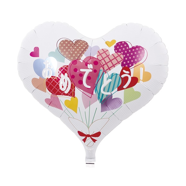 TakaraTec アイブレックスバルーン おめでとうハートブーケ パッケージ入り 0201513502 1個(ご注文単位5個)【直送品】